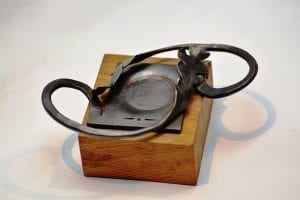 Oak, Leaf, Tealight holder, Candle Holder, Hand Forged, Fire Welded, Genuine Oak Wood
