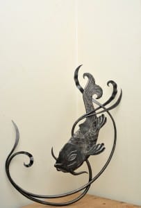 Wedding, Present, Bespoke, Hand Forged, Handmade, Interior Design, Blacksmith, Common Carp, Fish,