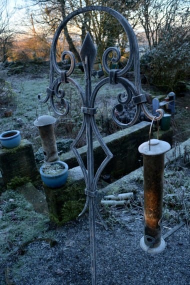 Art, Hand Forged, Bird Feeder, Garden, Birds, Frost, Kyle Swann, Garden Design, Landscape,