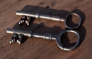 Church key replacement, hand forded, hand finished, blacksmith key