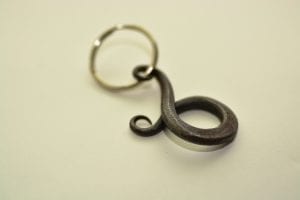 Blacksmith, Hand Forged, Key Ring, Troll Cross, Viking, Sussex London