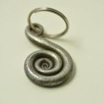 Hand forged keyring, scroll, spriral, unusal gifts, stocking fillers, gifts for him, gifts for her, stylish keyring